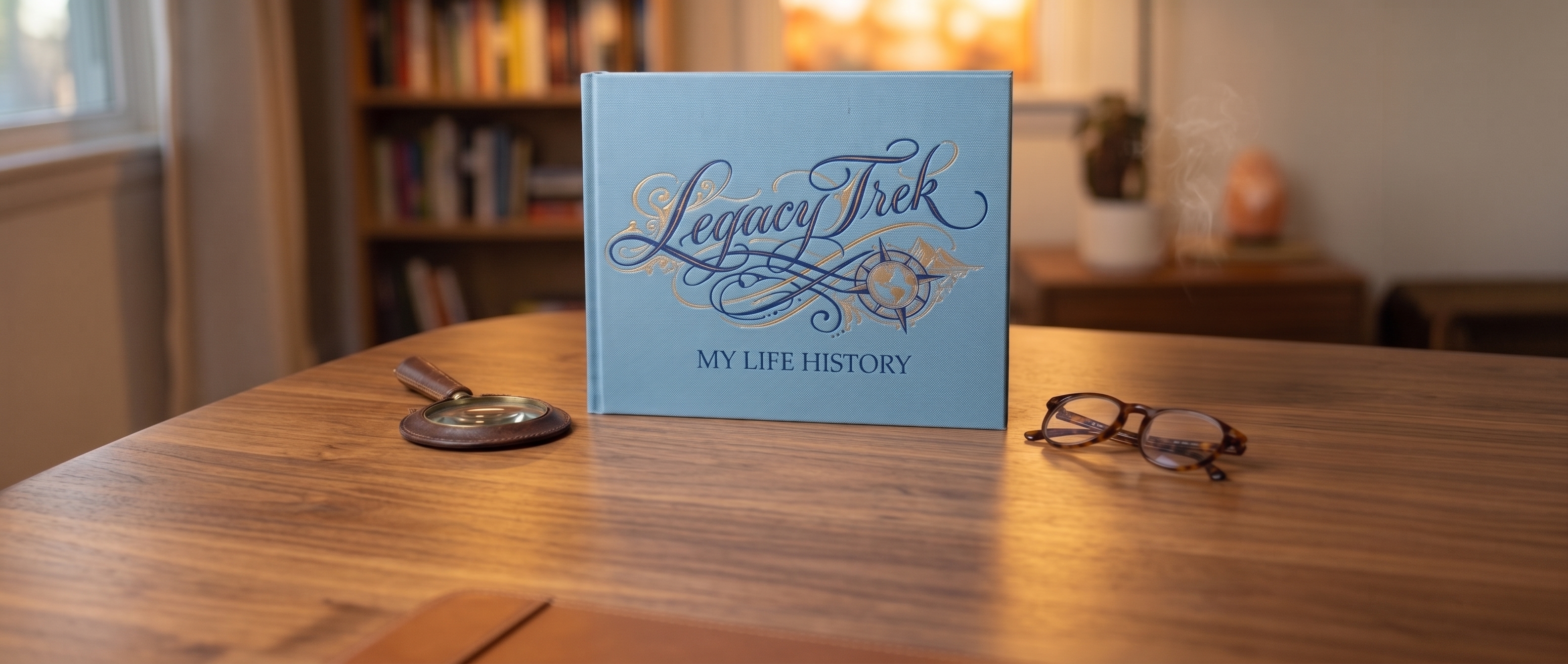 Legacy Trek — My Life History book on a table